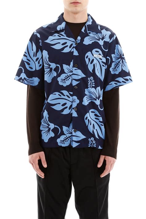 prada bowling shirt blue|Prada bowling shirt sale.